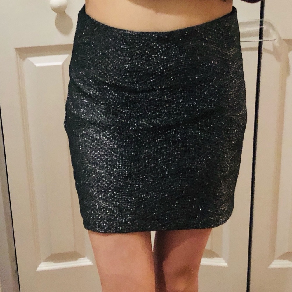 Shimmery mini skirt